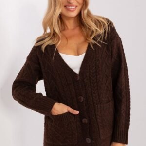 Sweter Damski Model AT-SW-2358.31 Dark Brown - AT