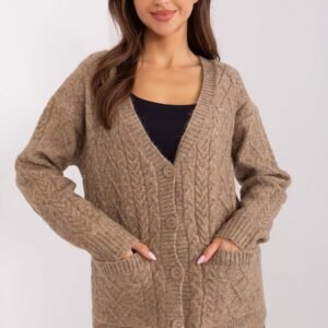 Sweter Damski Model AT-SW-2358.31 Dark Beige - AT