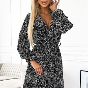 Sukienka Model 506-1 Black/White - Numoco